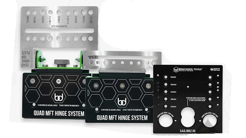 Product image for Benchdogs Quad MFT Hinge System with 346 MK4 Hole Jig - Festool