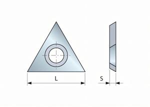 Précoupeur triangulaire en carbure de tungstène 22.86 x 2.5 mm