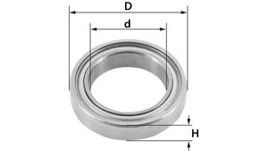 Ball Bearing D 19 mm d 12,7 mm