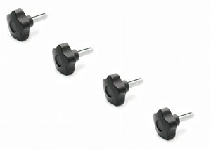 Star knob screw with thread M8 - 4 pieces