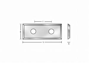 Plaquette 29.5 x 9 x 1.5 mm