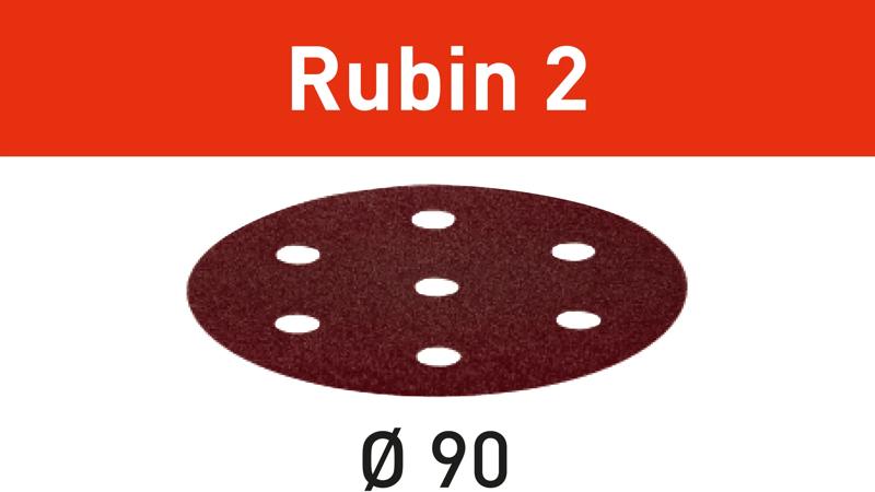 Product image for Festool Abrasive sheet Rubin 2 STF D90/6 P120 RU2/50