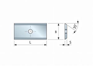 Lame réversible HM pour défonceuse 24 x 12 x 1,5 universelle
