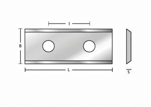 Couteau réversible HM 30 x 12 x 1,5 Panneau d'aggloméré