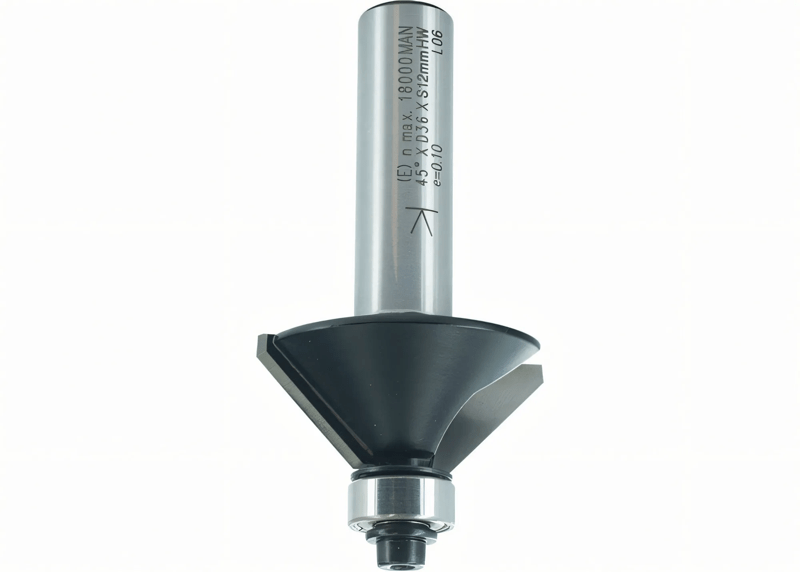 Chamfer Routing Cutter HW (HM) with ball bearing.