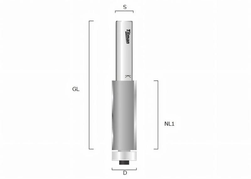 Product image for Trimming Router Cutter 18 mm with ball bearing