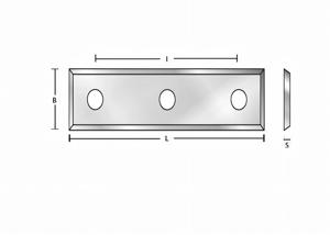 Couteau réversible HM 50 x 9 x 1,5 universel