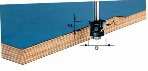 Festool Edge trimming chamfer cutter HW S8 D24/0° +45°